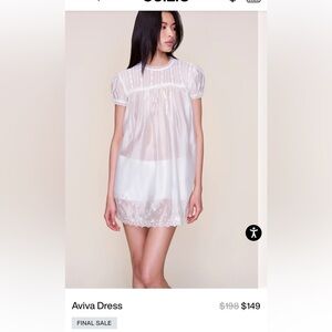 New Guizo Aviva White Sheer Dress